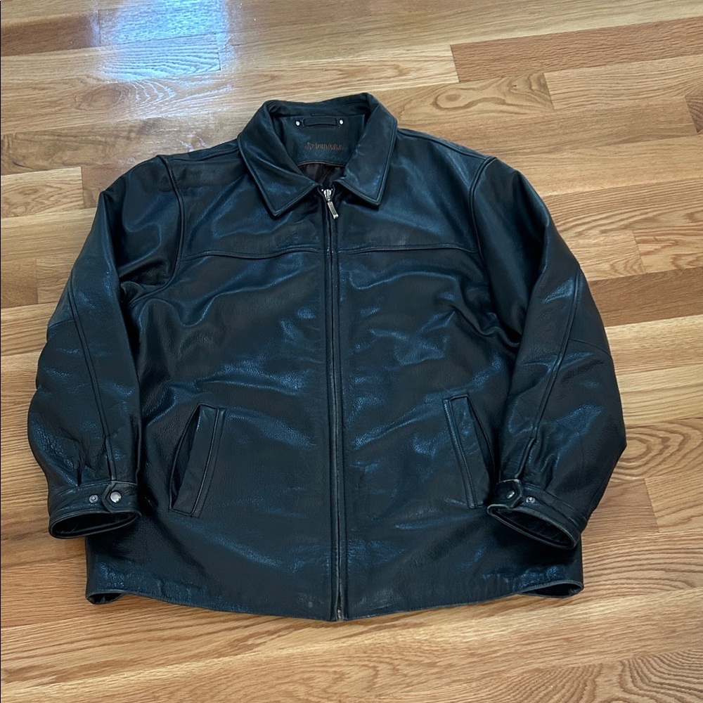 St. John's Bay Black Leather Jacket
